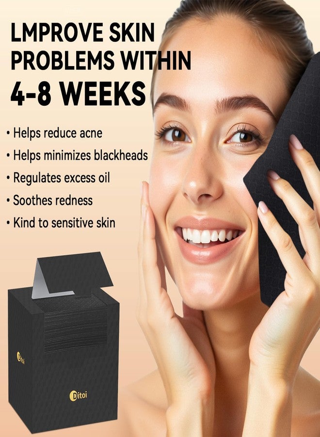 Ditoi Face Towels, Disposable Black Paper Towels, Light Exfoliation for Oily Skin,Facial Towels XL for Makeup Remover & Skincare,10"×12", 50 Count - Image 2